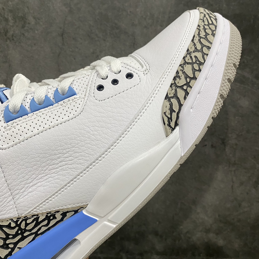 图片[6]-【莞产裁片版】Air Jordan AJ3 Retro \”Unc\” 北卡蓝纯原生产线出品毋庸置疑的顶级好货n原楦原纸板 一眼正品既视感原厂采购皮料 100%一致原版n鞋舌电绣发往原厂代工后回莆成型n细节均已解码 还原度高达98%货号：CT8532 104 尺码：40.5 41 42 42.5 43 44 44.5 45 46 47.5-莆田鞋批发中心