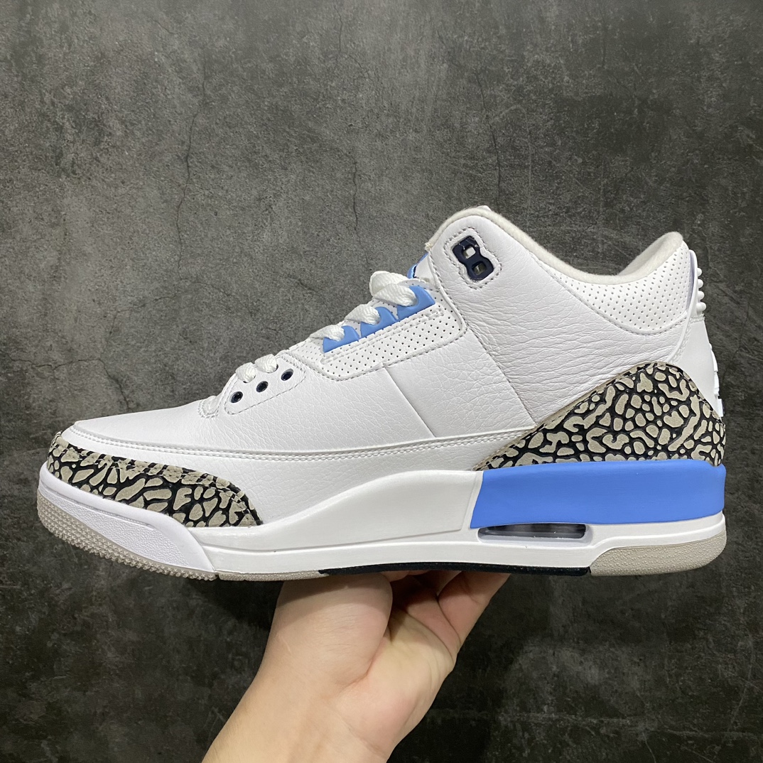 图片[2]-【莞产裁片版】Air Jordan AJ3 Retro \”Unc\” 北卡蓝纯原生产线出品毋庸置疑的顶级好货n原楦原纸板 一眼正品既视感原厂采购皮料 100%一致原版n鞋舌电绣发往原厂代工后回莆成型n细节均已解码 还原度高达98%货号：CT8532 104 尺码：40.5 41 42 42.5 43 44 44.5 45 46 47.5-莆田鞋批发中心