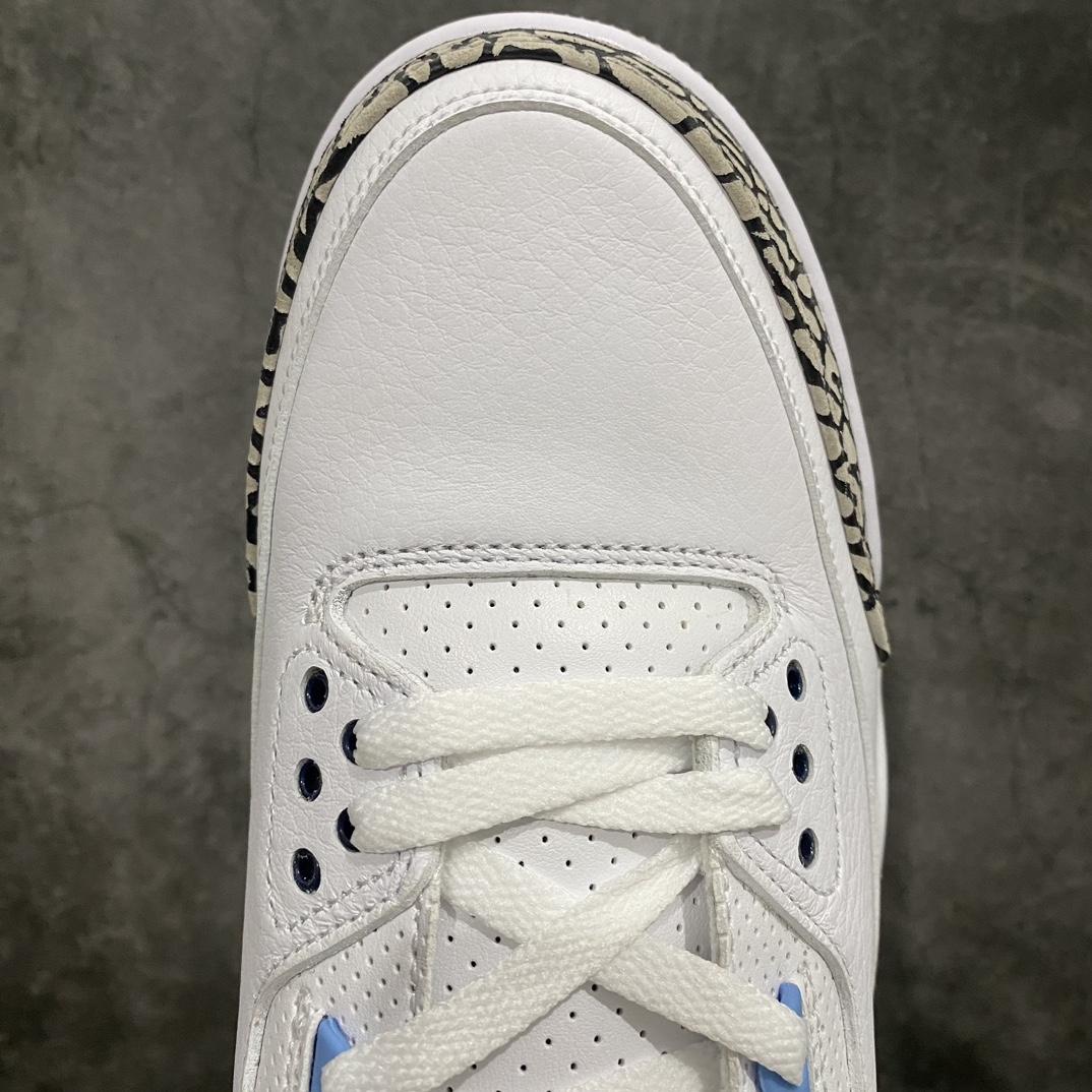 图片[5]-【莞产裁片版】Air Jordan AJ3 Retro \”Unc\” 北卡蓝纯原生产线出品毋庸置疑的顶级好货n原楦原纸板 一眼正品既视感原厂采购皮料 100%一致原版n鞋舌电绣发往原厂代工后回莆成型n细节均已解码 还原度高达98%货号：CT8532 104 尺码：40.5 41 42 42.5 43 44 44.5 45 46 47.5-莆田鞋批发中心