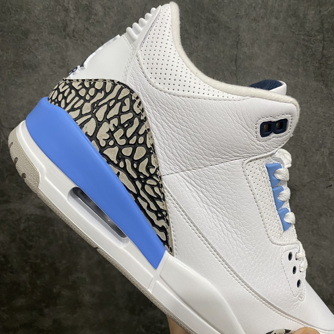 图片[7]-【莞产裁片版】Air Jordan AJ3 Retro \”Unc\” 北卡蓝纯原生产线出品毋庸置疑的顶级好货n原楦原纸板 一眼正品既视感原厂采购皮料 100%一致原版n鞋舌电绣发往原厂代工后回莆成型n细节均已解码 还原度高达98%货号：CT8532 104 尺码：40.5 41 42 42.5 43 44 44.5 45 46 47.5-莆田鞋批发中心