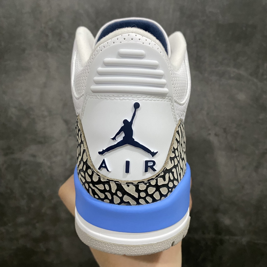 图片[4]-【莞产裁片版】Air Jordan AJ3 Retro \”Unc\” 北卡蓝纯原生产线出品毋庸置疑的顶级好货n原楦原纸板 一眼正品既视感原厂采购皮料 100%一致原版n鞋舌电绣发往原厂代工后回莆成型n细节均已解码 还原度高达98%货号：CT8532 104 尺码：40.5 41 42 42.5 43 44 44.5 45 46 47.5-莆田鞋批发中心