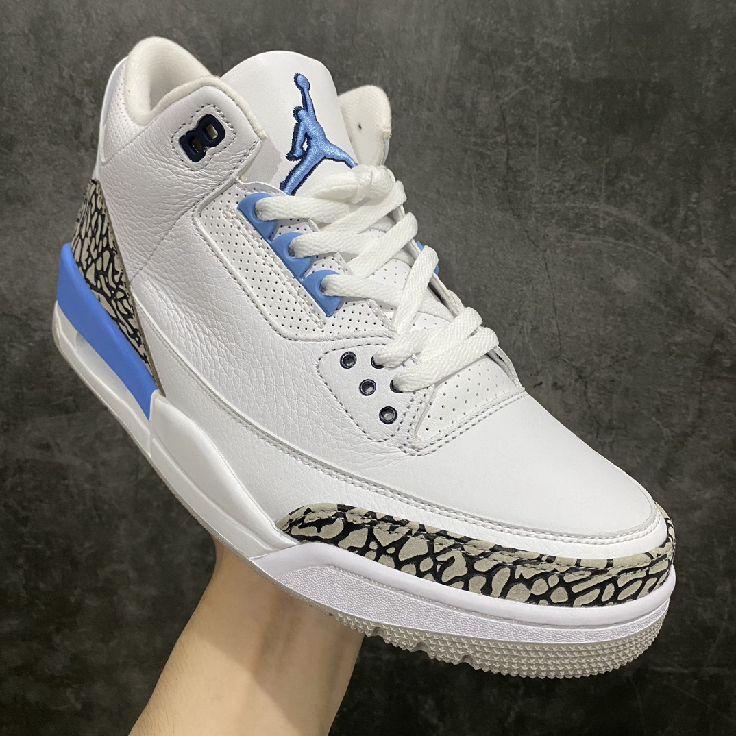 图片[3]-【莞产裁片版】Air Jordan AJ3 Retro \”Unc\” 北卡蓝纯原生产线出品毋庸置疑的顶级好货n原楦原纸板 一眼正品既视感原厂采购皮料 100%一致原版n鞋舌电绣发往原厂代工后回莆成型n细节均已解码 还原度高达98%货号：CT8532 104 尺码：40.5 41 42 42.5 43 44 44.5 45 46 47.5-莆田鞋批发中心