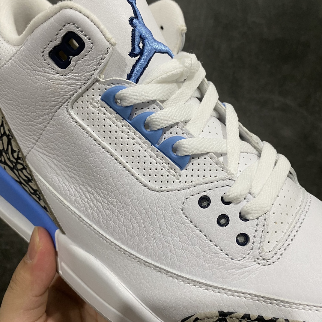 图片[3]-【莞产裁片版】Air Jordan AJ3 Retro \”Unc\” 北卡蓝纯原生产线出品毋庸置疑的顶级好货n原楦原纸板 一眼正品既视感原厂采购皮料 100%一致原版n鞋舌电绣发往原厂代工后回莆成型n细节均已解码 还原度高达98%货号：CT8532 104 尺码：40.5 41 42 42.5 43 44 44.5 45 46 47.5-莆田鞋批发中心