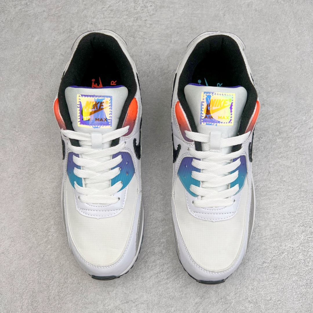 图片[2]-＃MX版 NK Air MAX 90 气垫复古减震跑步鞋 DC0832-101 经典重温 独家陆续补货 外单专供大厂出品 品质稳定 一百余色 终端操作 Air Max 90于1990年推出 来自Air Max系列 在Air Max 1的基础上改进而得 增加了气垫面积 外型上也更为流线 最特別的就是加入了菱纹塑胶嵌板 为Air Max 90增添了许多潮流气息 皮革鞋面 造就出色耐穿性和支撑力 Max Air缓震配置搭配泡棉中底 令Air Max 90轻盈而舒适 华夫格橡胶外底 铸就Air Max 90非凡的抓地力 而Air Max 90不仅是一双跑鞋 它成功跨越了时间的演进 成为了球鞋文化与潮流圈中最熟为人知的鞋款之一 尺码：36 36.5 37.5 38 38.5 39 40 40.5 41 42 42.5 43 44 44.5 45-选品中心