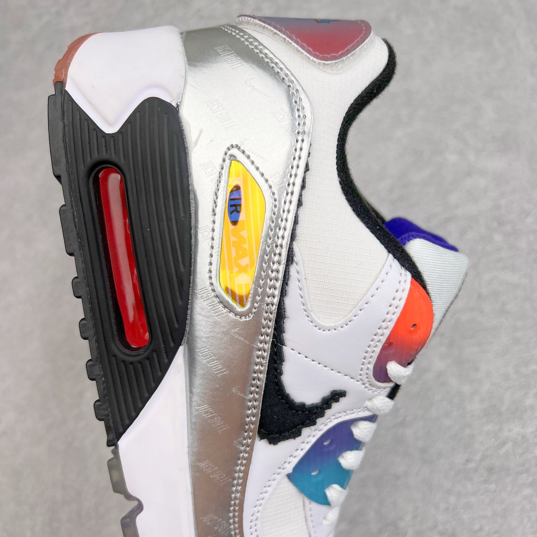 图片[6]-＃MX版 NK Air MAX 90 气垫复古减震跑步鞋 DC0832-101 经典重温 独家陆续补货 外单专供大厂出品 品质稳定 一百余色 终端操作 Air Max 90于1990年推出 来自Air Max系列 在Air Max 1的基础上改进而得 增加了气垫面积 外型上也更为流线 最特別的就是加入了菱纹塑胶嵌板 为Air Max 90增添了许多潮流气息 皮革鞋面 造就出色耐穿性和支撑力 Max Air缓震配置搭配泡棉中底 令Air Max 90轻盈而舒适 华夫格橡胶外底 铸就Air Max 90非凡的抓地力 而Air Max 90不仅是一双跑鞋 它成功跨越了时间的演进 成为了球鞋文化与潮流圈中最熟为人知的鞋款之一 尺码：36 36.5 37.5 38 38.5 39 40 40.5 41 42 42.5 43 44 44.5 45-选品中心