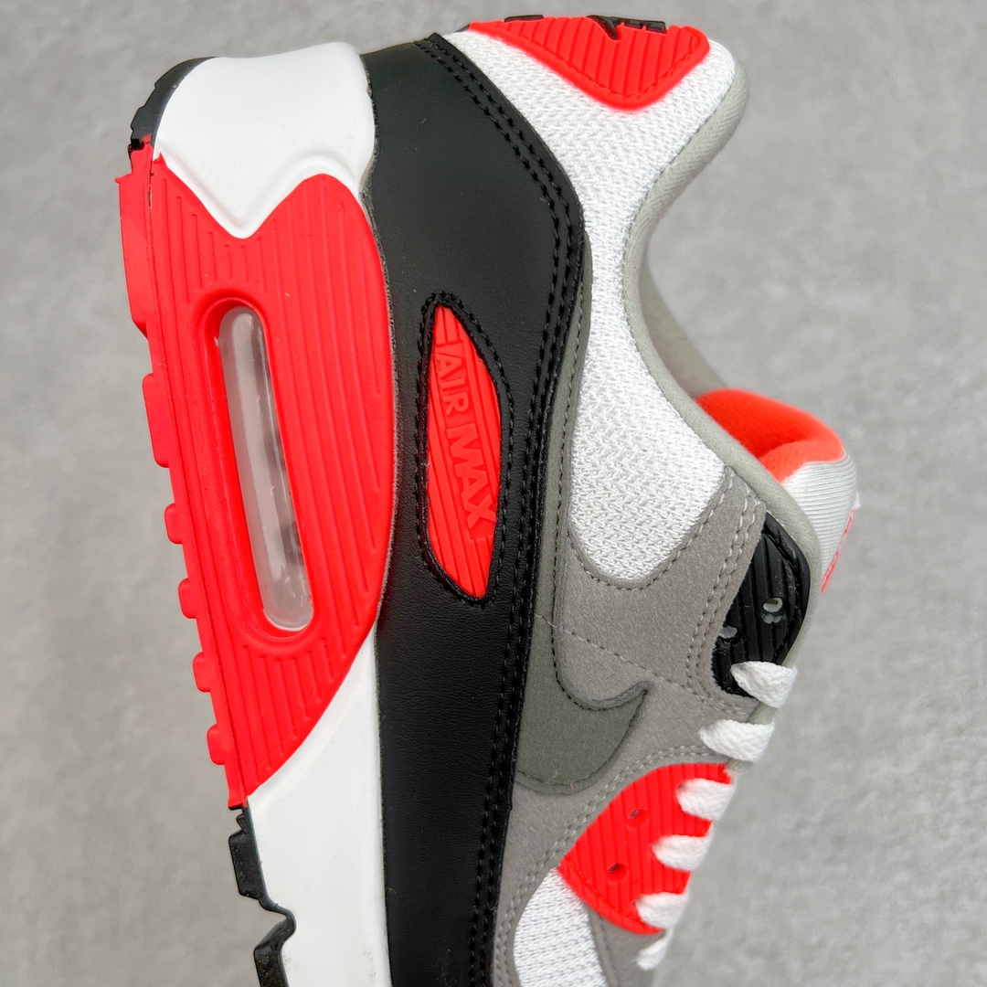 图片[6]-＃MX版 NK Air MAX 90 气垫复古减震跑步鞋 CT1685-100 经典重温 独家陆续补货 外单专供大厂出品 品质稳定 一百余色 终端操作 Air Max 90于1990年推出 来自Air Max系列 在Air Max 1的基础上改进而得 增加了气垫面积 外型上也更为流线 最特別的就是加入了菱纹塑胶嵌板 为Air Max 90增添了许多潮流气息 皮革鞋面 造就出色耐穿性和支撑力 Max Air缓震配置搭配泡棉中底 令Air Max 90轻盈而舒适 华夫格橡胶外底 铸就Air Max 90非凡的抓地力 而Air Max 90不仅是一双跑鞋 它成功跨越了时间的演进 成为了球鞋文化与潮流圈中最熟为人知的鞋款之一 尺码：36 36.5 37.5 38 38.5 39 40 40.5 41 42 42.5 43 44 44.5 45-选品中心