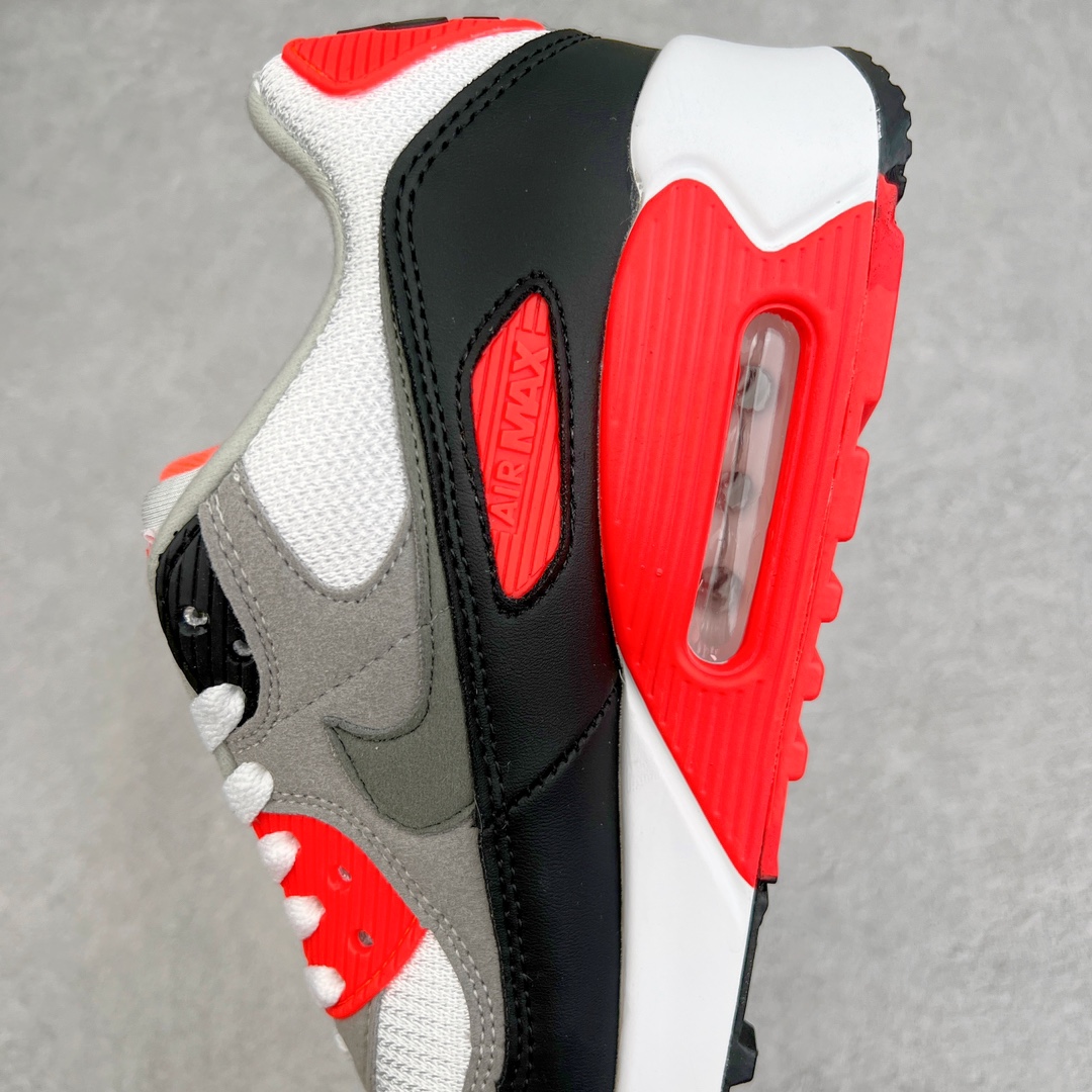 图片[7]-＃MX版 NK Air MAX 90 气垫复古减震跑步鞋 CT1685-100 经典重温 独家陆续补货 外单专供大厂出品 品质稳定 一百余色 终端操作 Air Max 90于1990年推出 来自Air Max系列 在Air Max 1的基础上改进而得 增加了气垫面积 外型上也更为流线 最特別的就是加入了菱纹塑胶嵌板 为Air Max 90增添了许多潮流气息 皮革鞋面 造就出色耐穿性和支撑力 Max Air缓震配置搭配泡棉中底 令Air Max 90轻盈而舒适 华夫格橡胶外底 铸就Air Max 90非凡的抓地力 而Air Max 90不仅是一双跑鞋 它成功跨越了时间的演进 成为了球鞋文化与潮流圈中最熟为人知的鞋款之一 尺码：36 36.5 37.5 38 38.5 39 40 40.5 41 42 42.5 43 44 44.5 45-选品中心