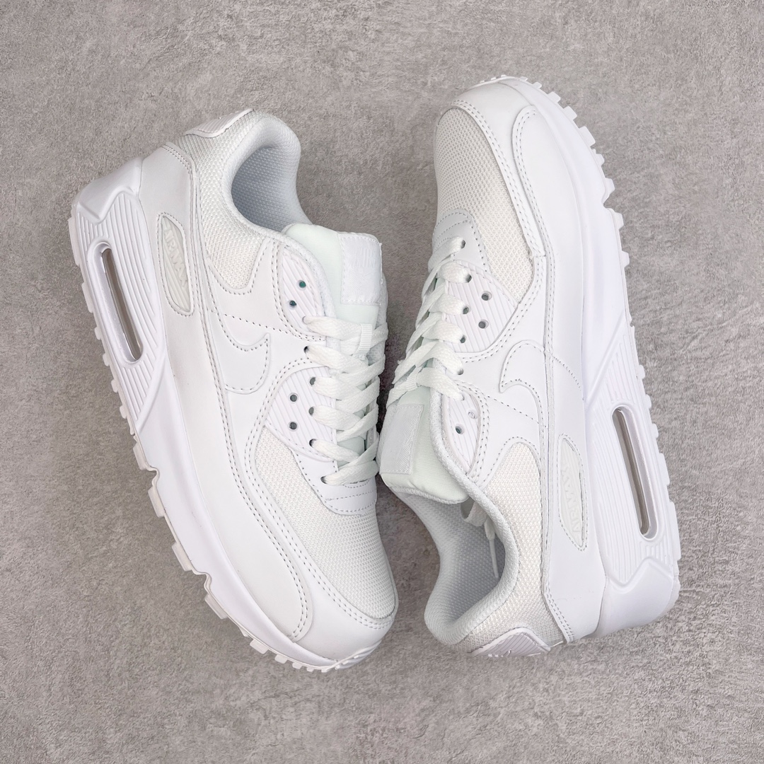 图片[3]-＃MX版 NK Air MAX 90 气垫复古减震跑步鞋 CN8490-100 经典重温 独家陆续补货 外单专供大厂出品 品质稳定 一百余色 终端操作 Air Max 90于1990年推出 来自Air Max系列 在Air Max 1的基础上改进而得 增加了气垫面积 外型上也更为流线 最特別的就是加入了菱纹塑胶嵌板 为Air Max 90增添了许多潮流气息 皮革鞋面 造就出色耐穿性和支撑力 Max Air缓震配置搭配泡棉中底 令Air Max 90轻盈而舒适 华夫格橡胶外底 铸就Air Max 90非凡的抓地力 而Air Max 90不仅是一双跑鞋 它成功跨越了时间的演进 成为了球鞋文化与潮流圈中最熟为人知的鞋款之一 尺码：36 36.5 37.5 38 38.5 39 40 40.5 41 42 42.5 43 44 44.5 45-选品中心
