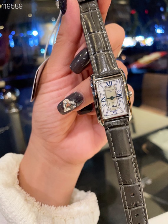 Longines DolceVita Watch - Square Dial, Leather Strap, Elegant Women's Timepiece