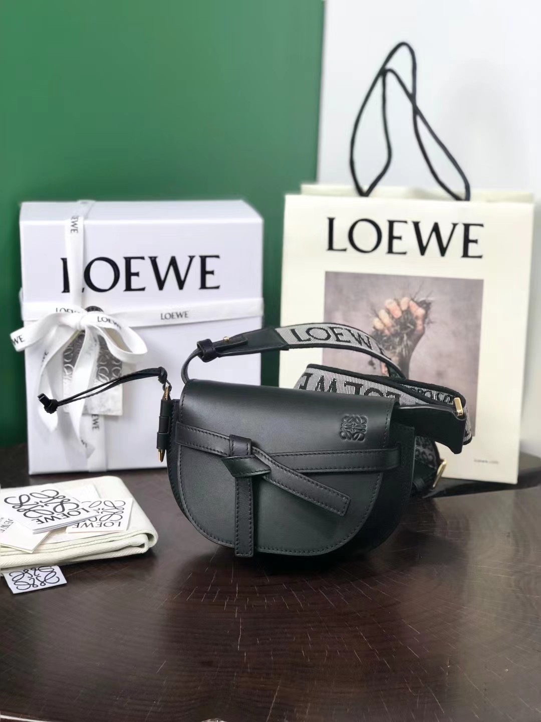 Loewe Gate Dual Good
 Bags Handbags Printing Calfskin Canvas Chamois Cowhide Casual