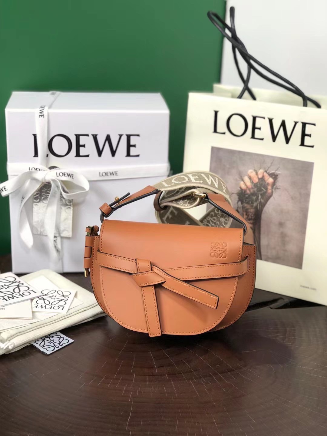 Loewe Gate Dual Designer
 Bags Handbags Printing Calfskin Canvas Chamois Cowhide Casual