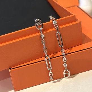 Hermes Jewelry Earring Gold Platinum 925 Silver Fashion