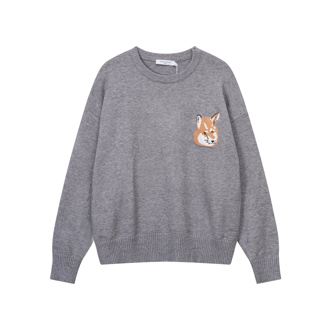 Maison Kitsuné 2023 Pre-Burst Fox Embroidered Sweater: Colors & Sizes Available - 图片 2