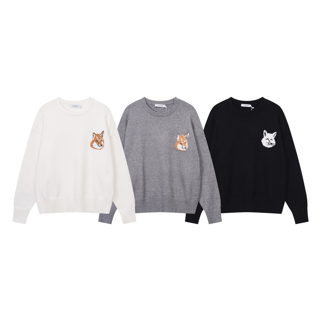 Maison Kitsuné 2023 Pre-Burst Fox Embroidered Sweater: Colors & Sizes Available - 图片 1