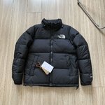 The North Face Clothing Down Jacket Black White Embroidery Unisex Duck Down Winter Collection Fashion