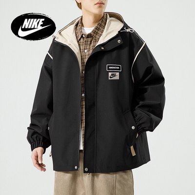 Nike Clothing Coats & Jackets Black Brown Green Unisex Spring/Fall Collection Hooded Top