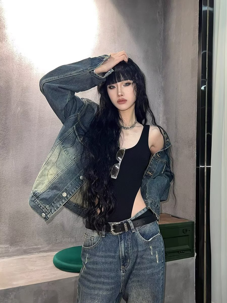 Retrospect Cowboy Coats & Easy-Breathed Pants with Classic Logo for All Genders - 图片 6