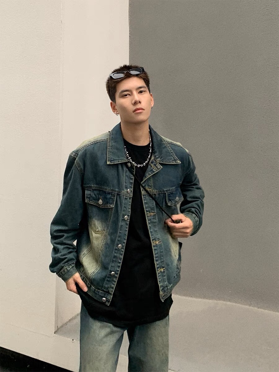 Retrospect Cowboy Coats & Easy-Breathed Pants with Classic Logo for All Genders - 图片 7