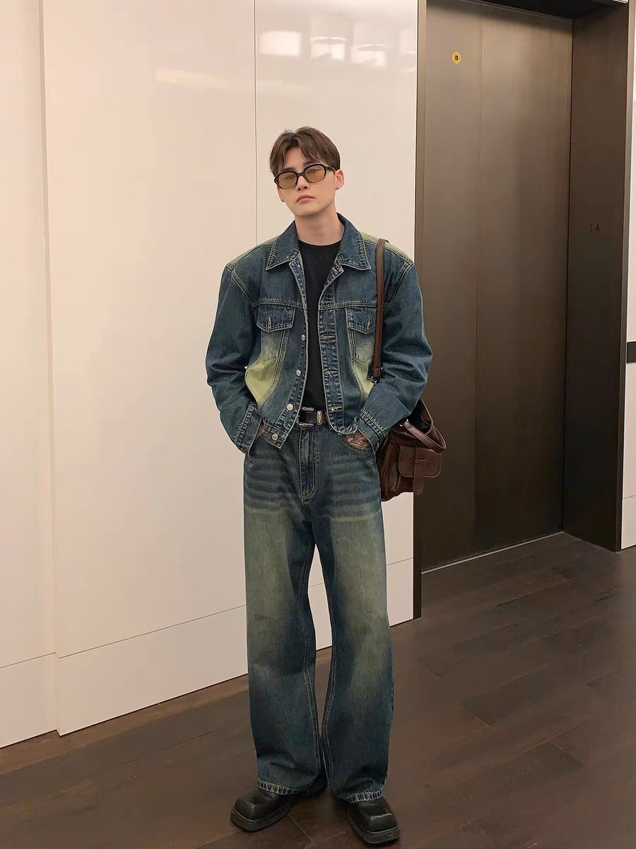 Retrospect Cowboy Coats & Easy-Breathed Pants with Classic Logo for All Genders - 图片 9