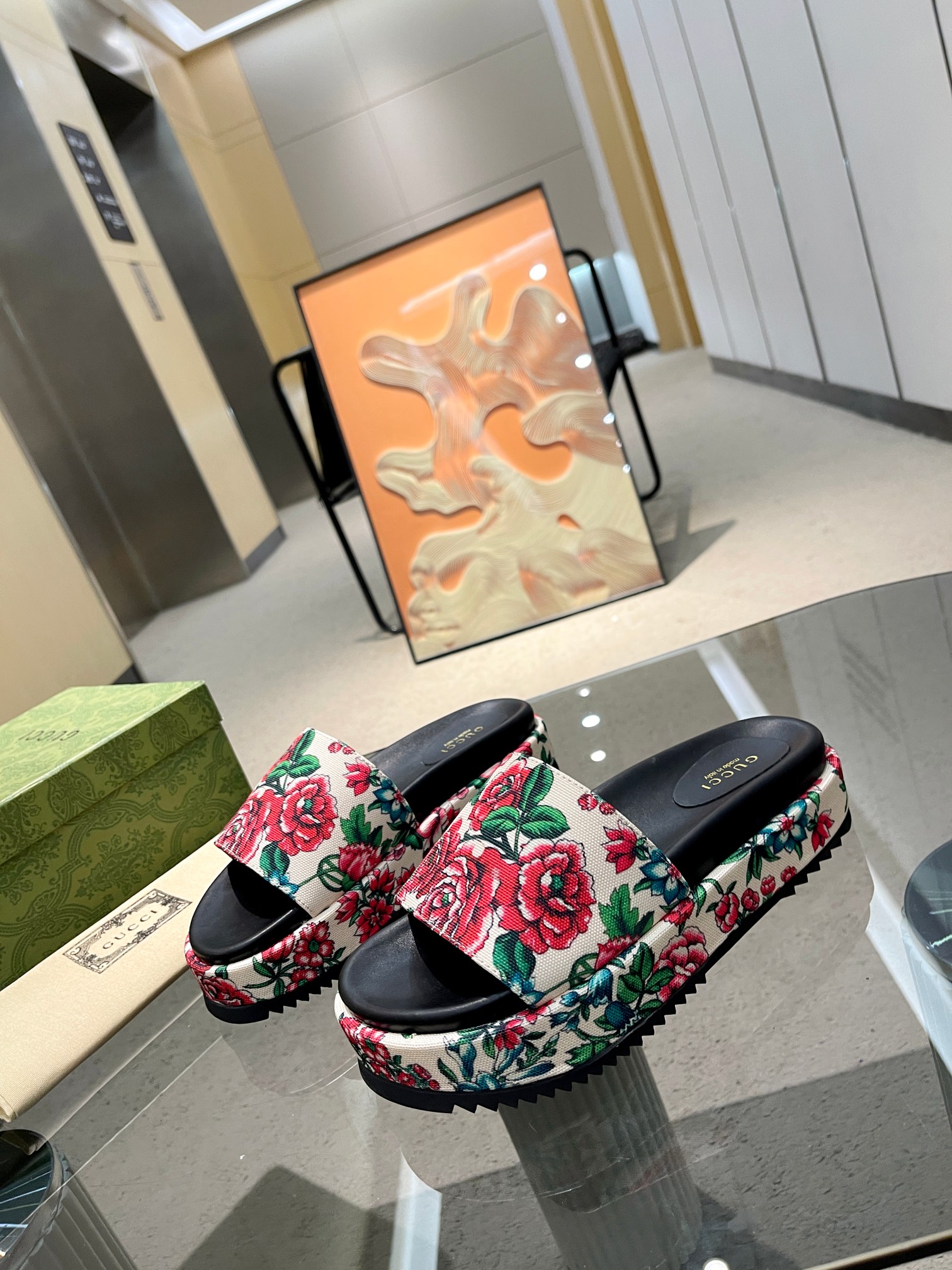 Gucci Limited Edition Floral Print Platform Slides Thick Sole Sandals 4 a1693641006750 4763