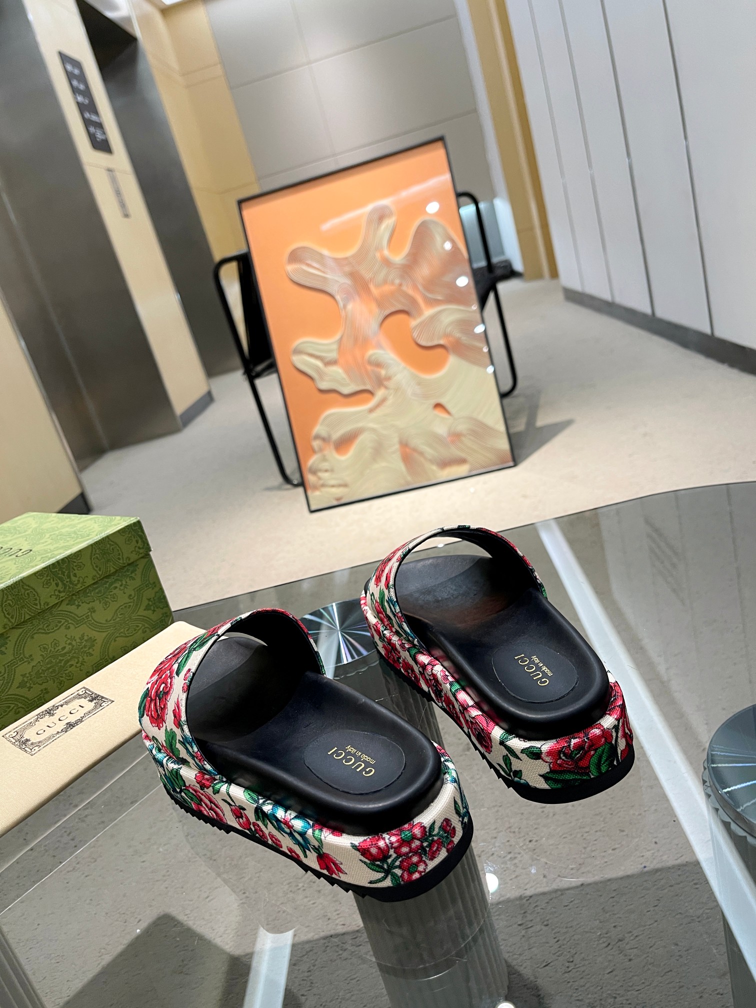 Gucci Limited Edition Floral Print Platform Slides Thick Sole Sandals 7 a1693641007968 6555
