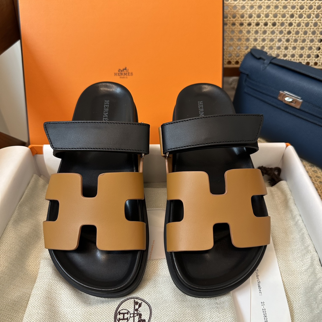 Hermes Shoes Sandals Unisex Cowhide TPU