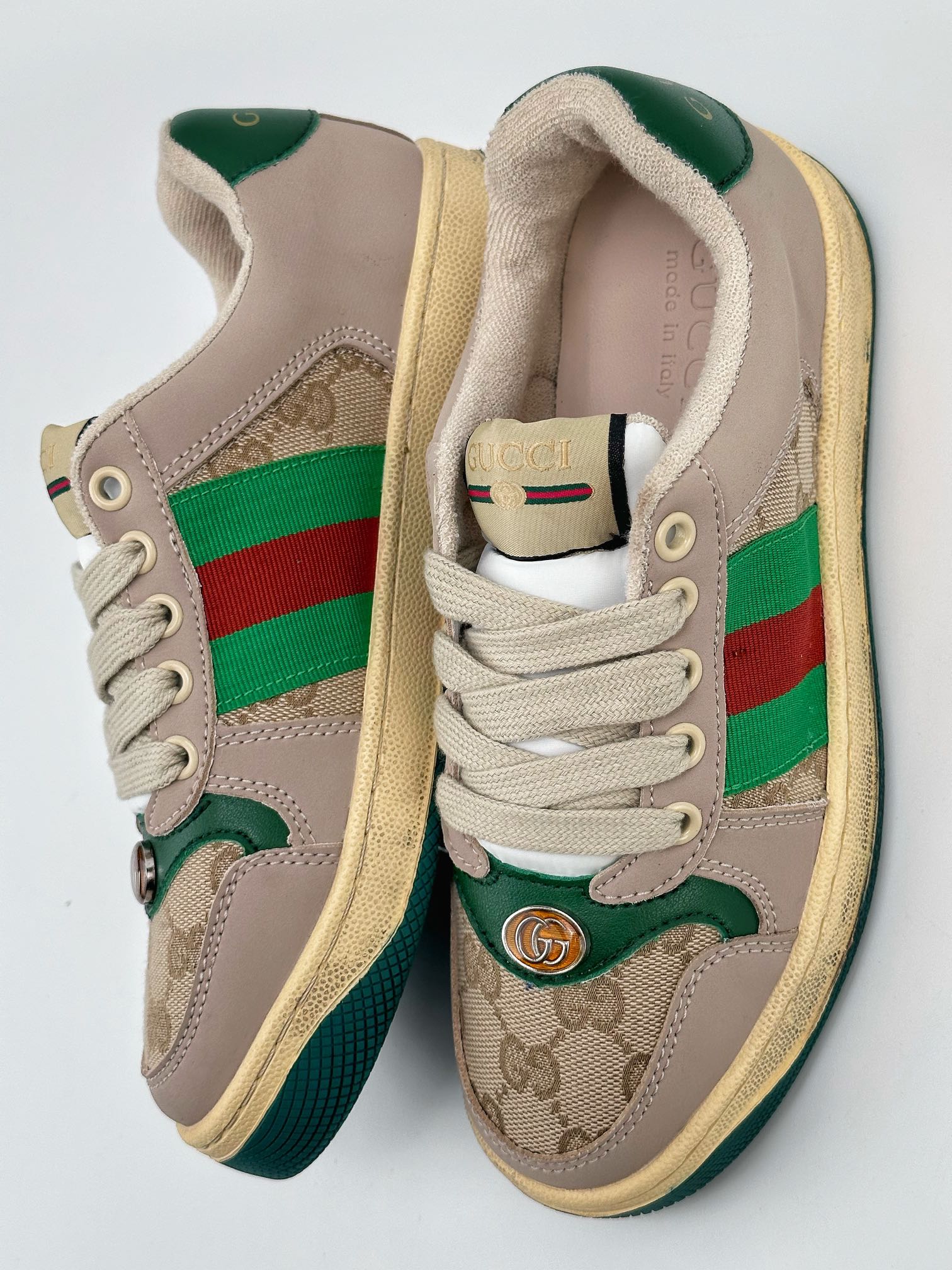 Original quality Gucci Screener dirty shoes series