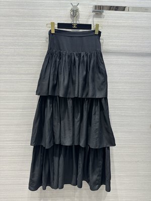 Chanel Clothing Skirts Black White Cotton
