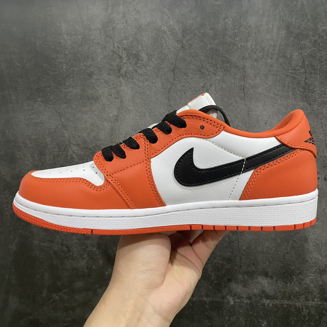 【DT版本】Air Jordan 1 Low AJ1乔1 低帮文化篮球鞋 扣碎 白橙色CZ0858-801