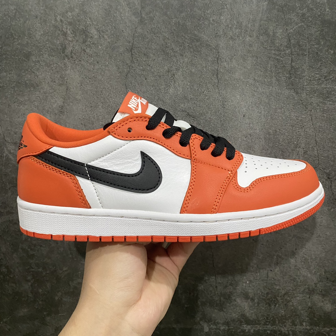 【DT版本】Air Jordan 1 Low AJ1乔1 低帮文化篮球鞋 扣碎 白橙色CZ0858-801