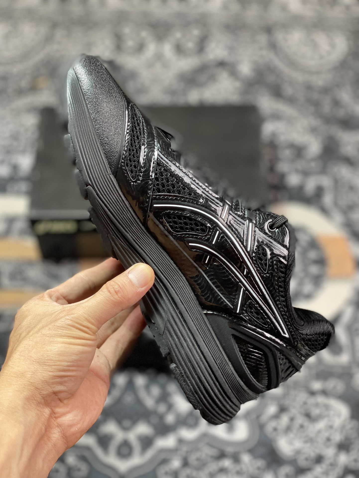 Kiko Kostadinov x ASICS Gel-Korika series low-top functional outdoor style casual sports running shoes ”Samurai Black and White” 1023A010-001