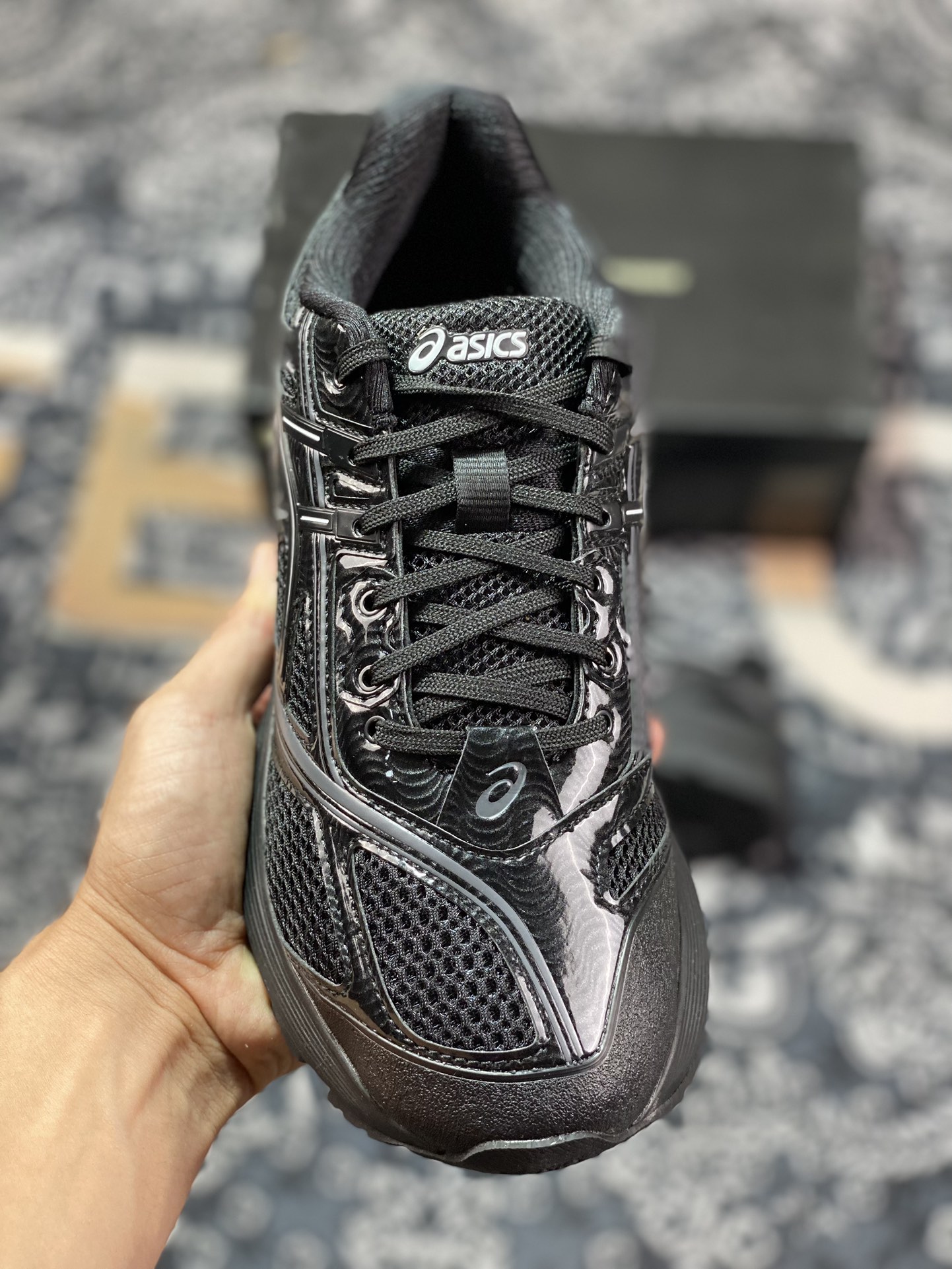 Kiko Kostadinov x ASICS Gel-Korika series low-top functional outdoor style casual sports running shoes ”Samurai Black and White” 1023A010-001