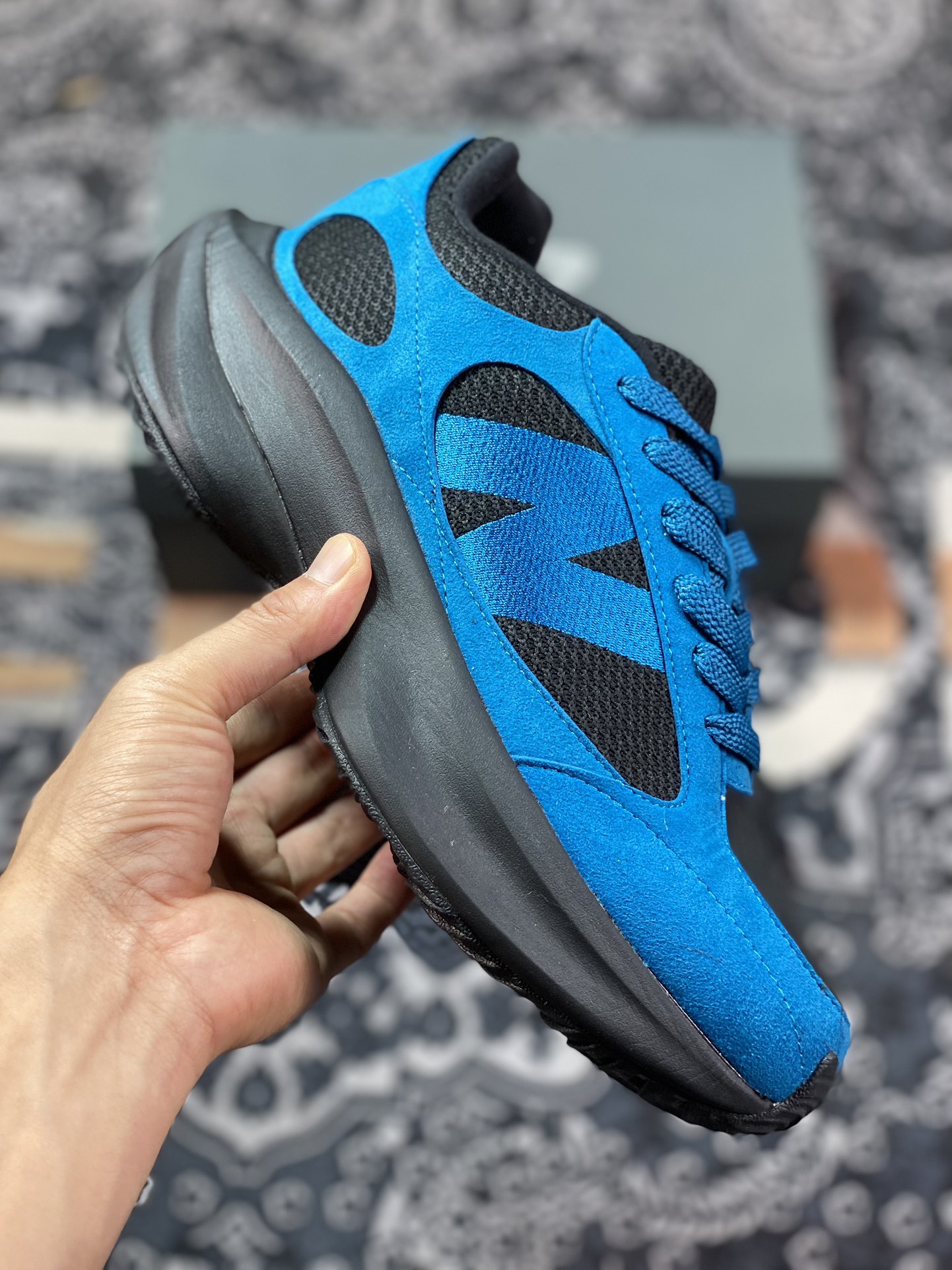 New Balance Warped Runner ”Scuba Blue” dynamic running shoes ”Suede Ink Deep Sea Blue Black” UWRPDBBL