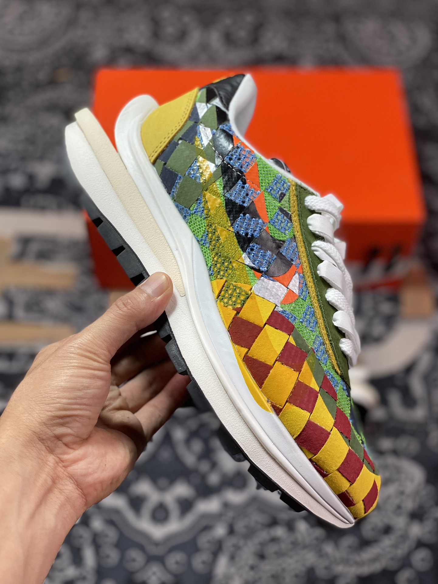 Sacai x Nike woven ”Green Gusto” green waffle 3D DR5209-300