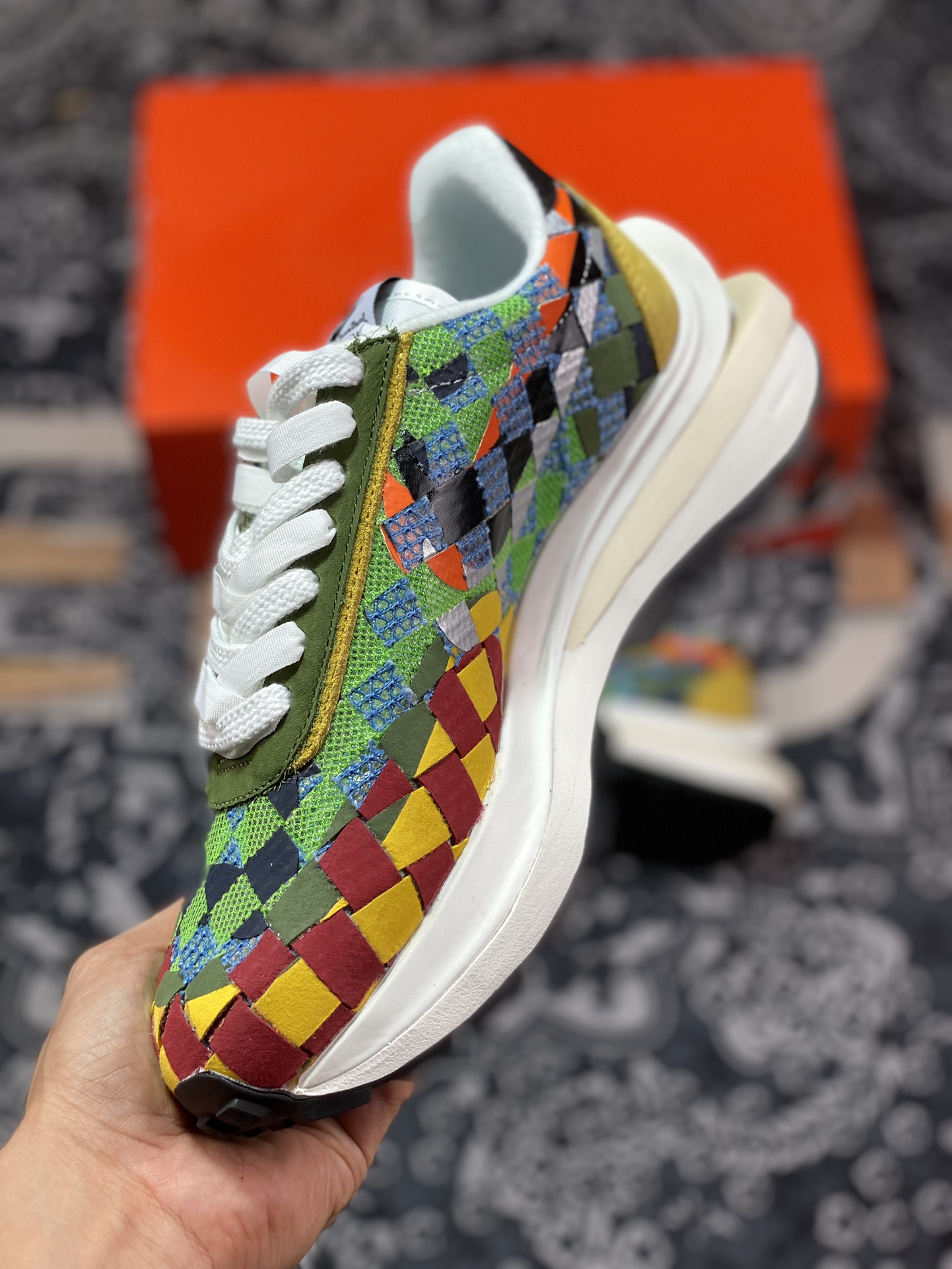 Sacai x Nike woven ”Green Gusto” green waffle 3D DR5209-300