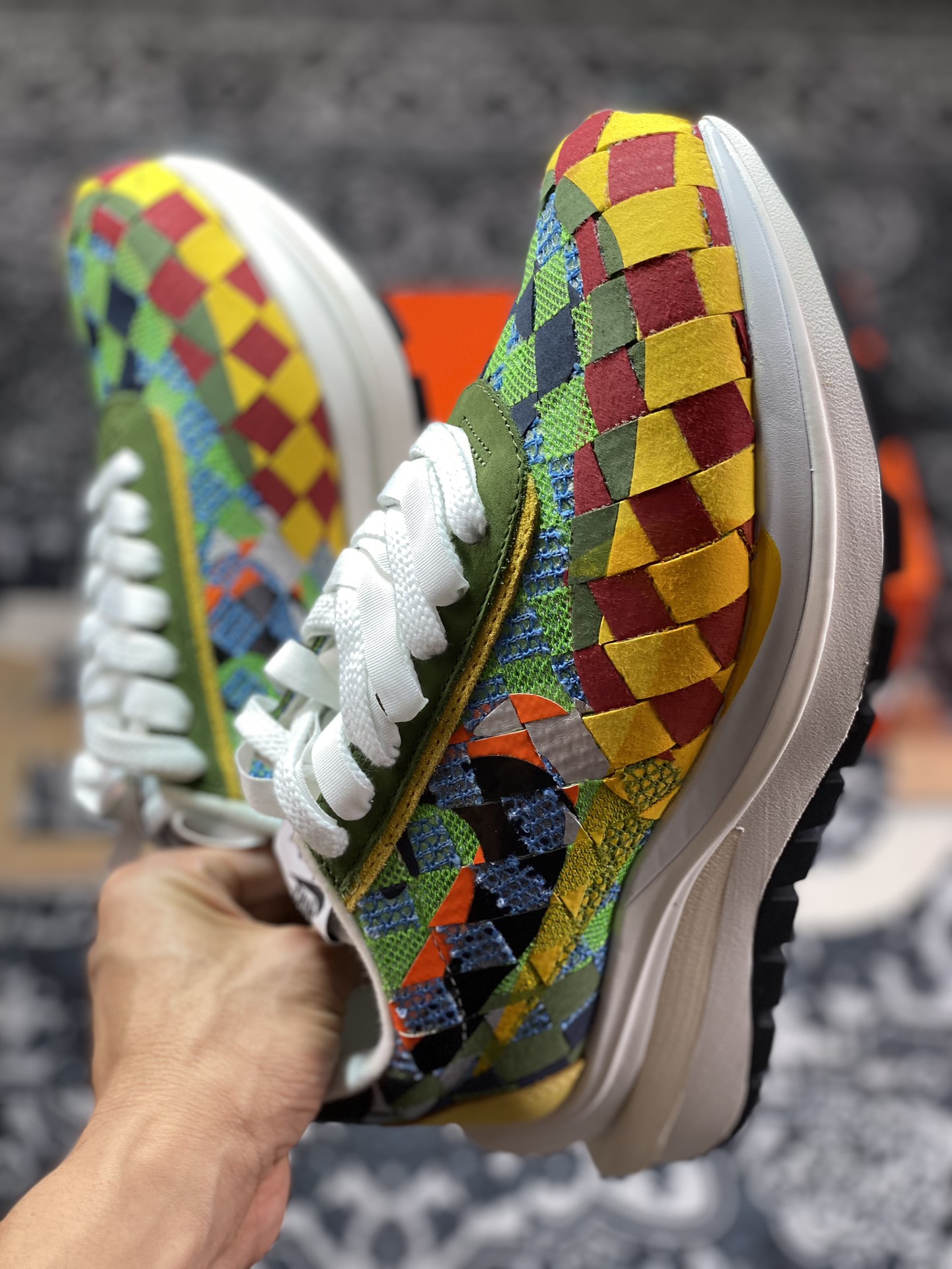 Sacai x Nike woven ”Green Gusto” green waffle 3D DR5209-300