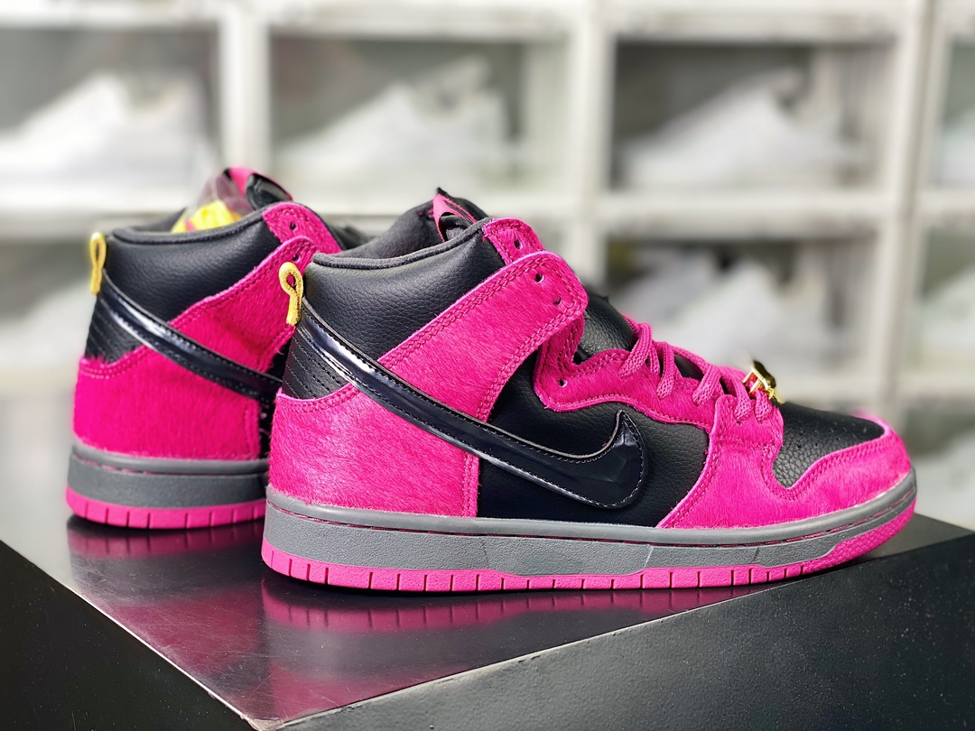 Run The Jewels x Nike SB Dunk High QS ”4/20” Dunk Series High Top Sneakers ”Joint Pink Black” DX4356-600