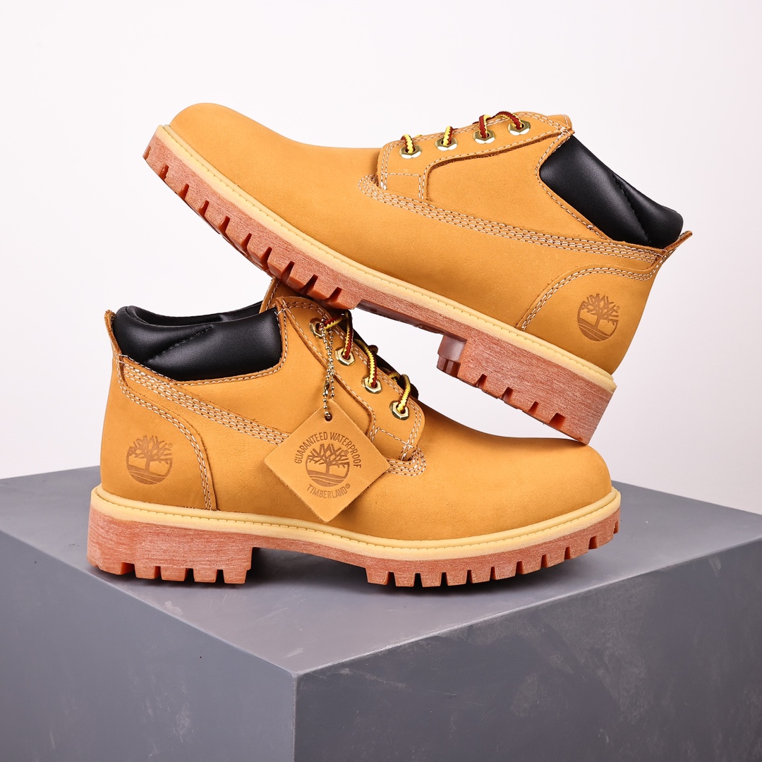 Perspectiva general Timberland Timberland/amarillo clásico de corte bajo 73538 Producido por el canal original de Zhong…