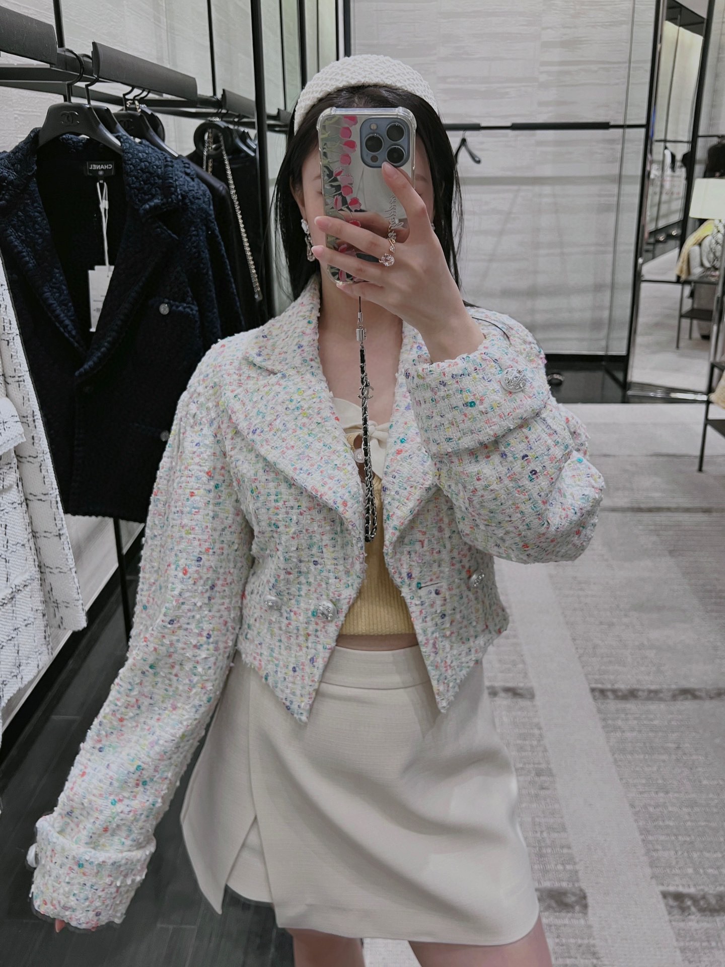 Best Capucines Replica
 Chanel Clothing Coats & Jackets White Weave