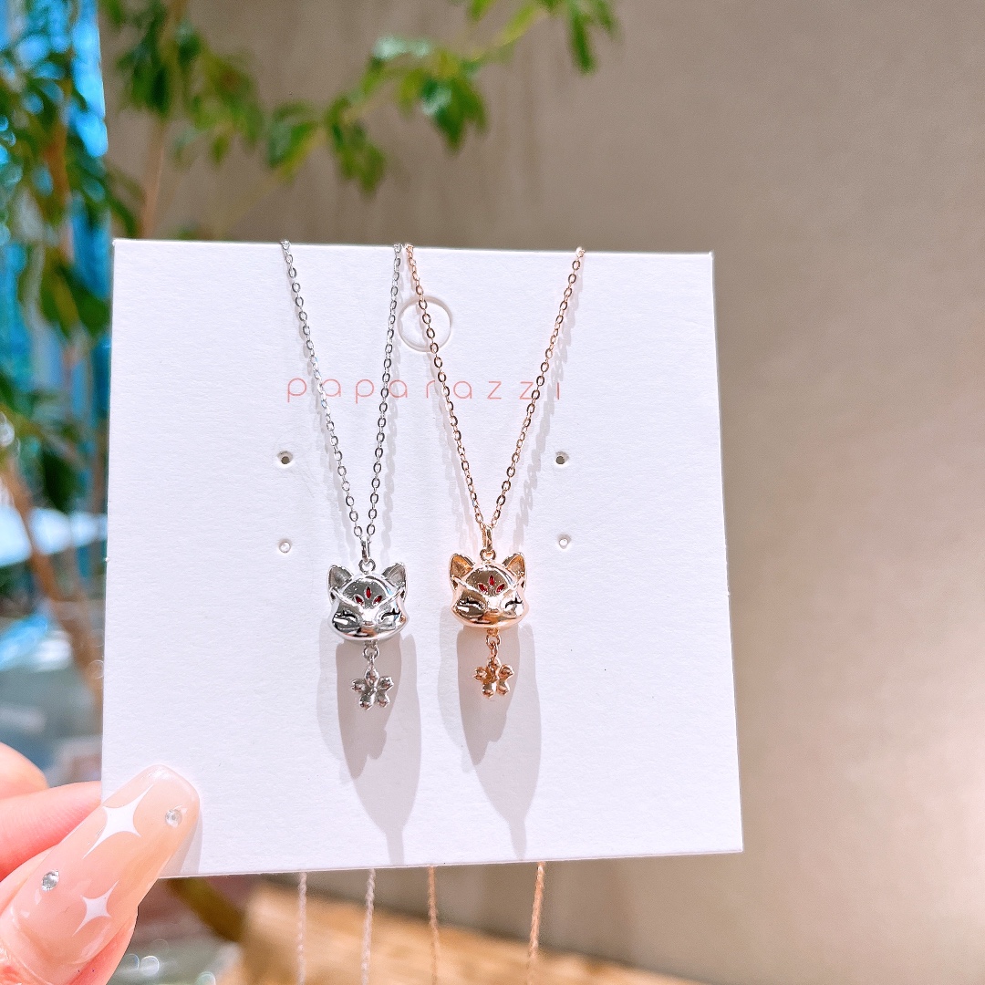 可愛いファインシルバーネックレスゴールド バレンタインデー