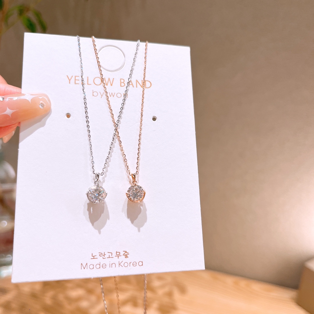 Fine Silver Moissanite Necklace Delicate Graduation Silver