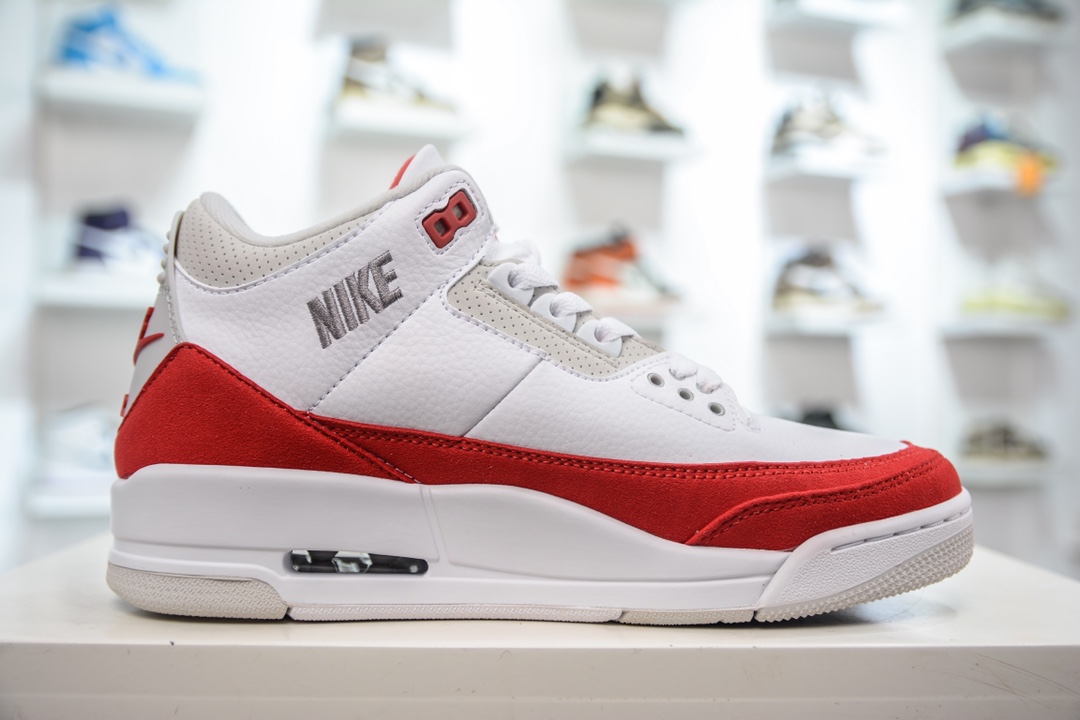 PB pure original Air Jordan 3 Retro Tinker AJ3 white and red color CJ0939-100