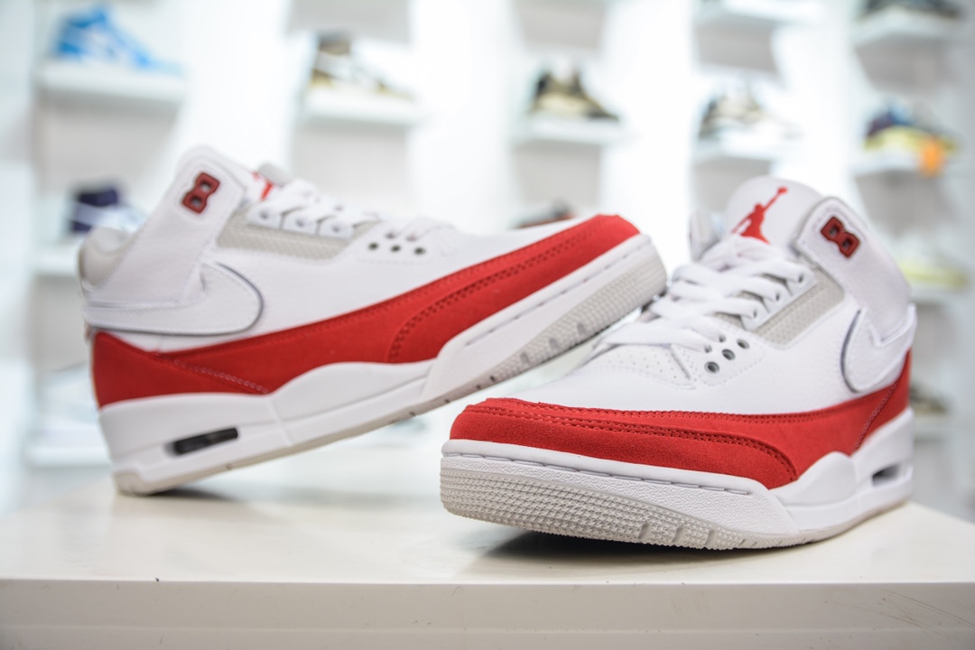 PB pure original Air Jordan 3 Retro Tinker AJ3 white and red color CJ0939-100