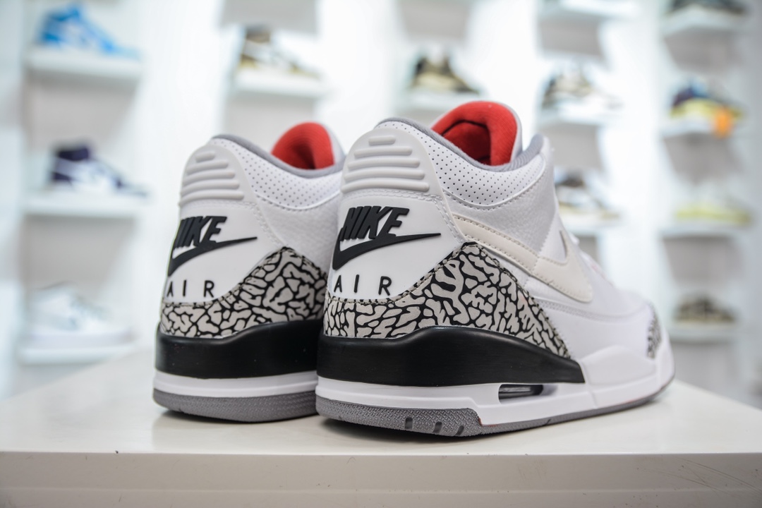 PB pure original Air Jordan 3 JTH Justin Timberlake&Tinker Hatfield AJ3 white burst crack AV6683-160