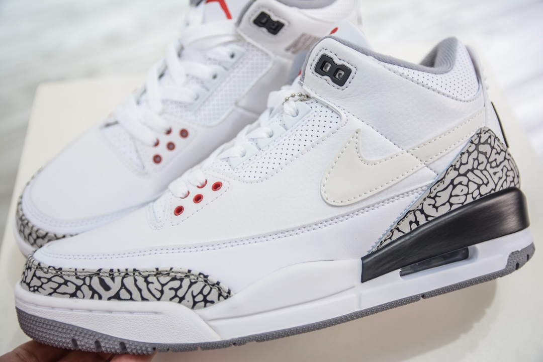 PB pure original Air Jordan 3 JTH Justin Timberlake&Tinker Hatfield AJ3 white burst crack AV6683-160