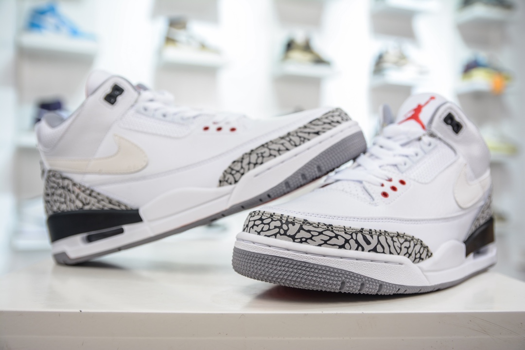 PB pure original Air Jordan 3 JTH Justin Timberlake&Tinker Hatfield AJ3 white burst crack AV6683-160