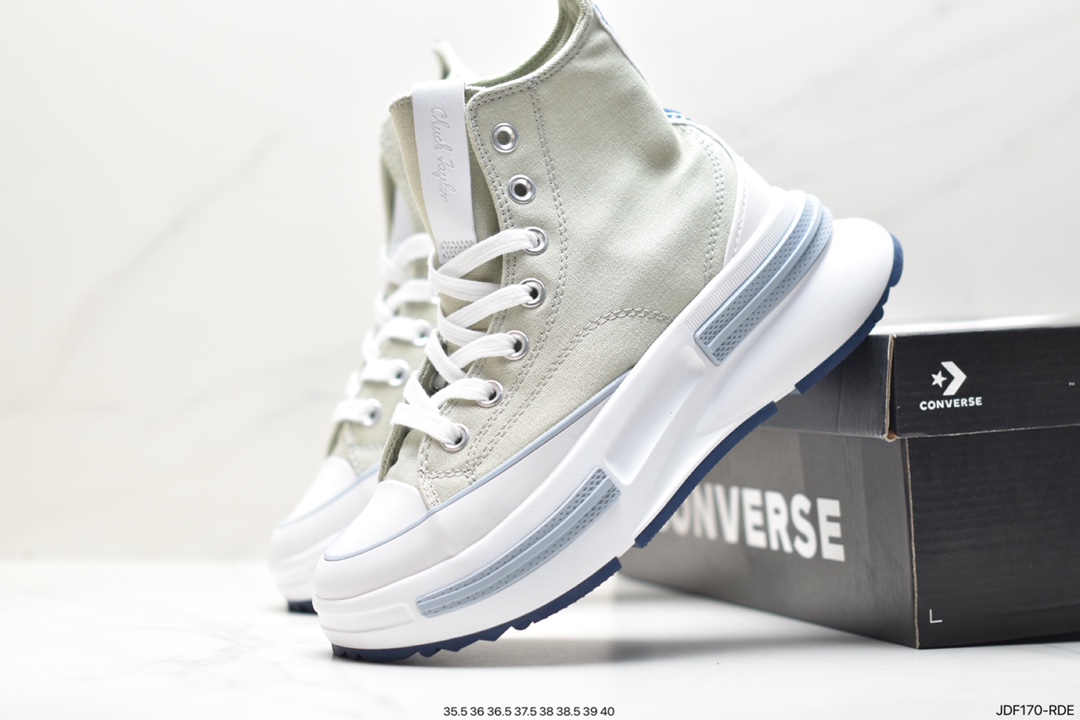 Converse Run Star Legacy 1970 Cx High ”Light Green/Blue/White” Heritage Improvement Series Canvas Shoes