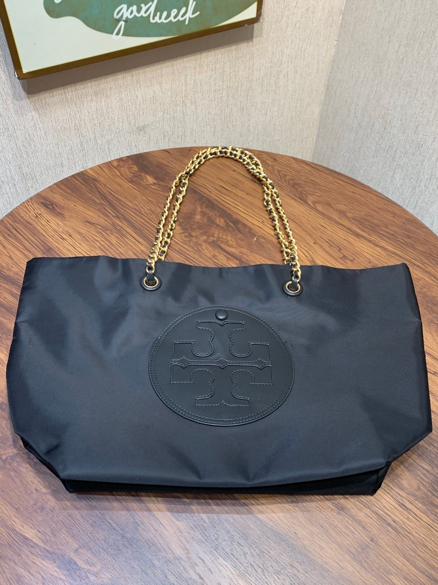 Tory Burch Tolbaki Ella Chain Nylon Laptop Bag with Leather Details. - 图片 6