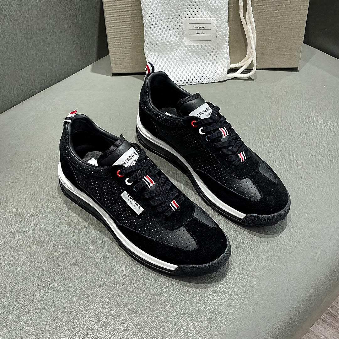 THOM BROWNE Black Velvet Sneakers: Early Fall Collection Overview