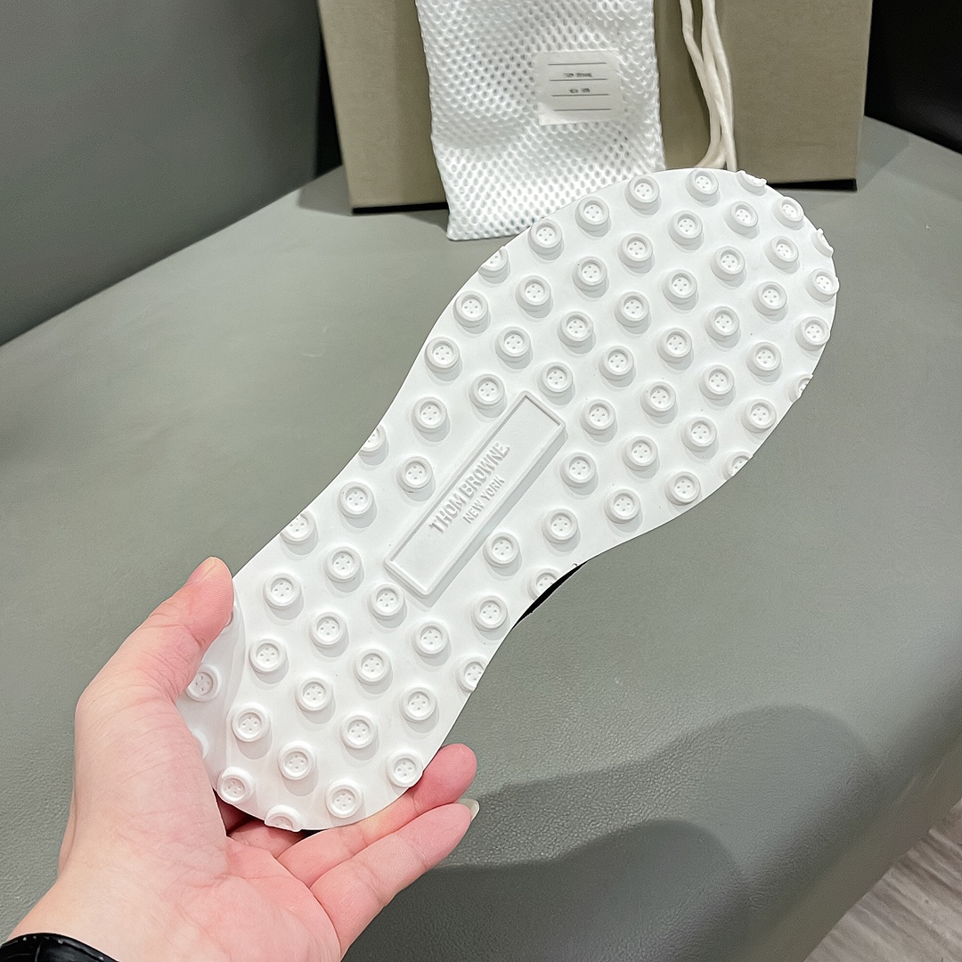THOM BROWNE Blue Woven Sneaker with Cow Skin Liner from Early Autumn Series – Size 38-44 (P888) - 图片 5